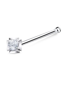 Stone Silver Bone Nose Stud NSKD-629